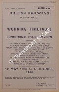 Book cover of Working Timetable of Conditional Trains - Section YJ - Chesterfield, Tinsley, Sheffield, Leeds, York; Wath, Healey Mills, Skipton; Hebden Bridge; Doncaster; Stainforth; Mansfield; Shirebrook; Barrow Hill - 12 May to 5 Oct 1980 by British Railways Eastern Region